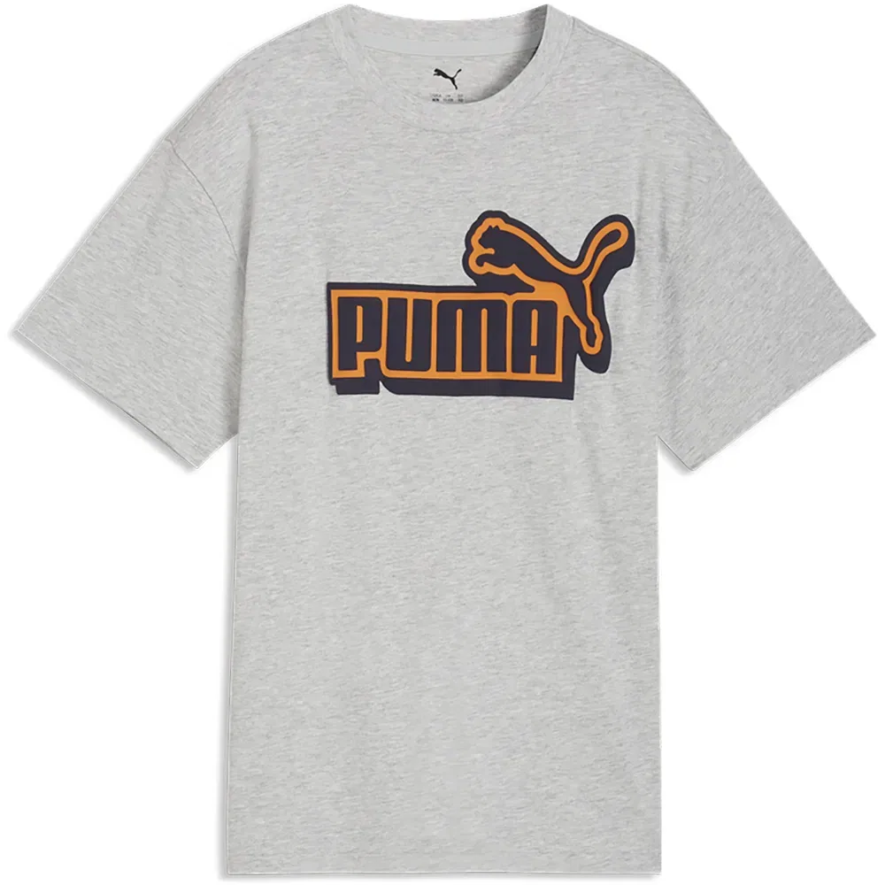 Футболка свободного кроя Puma Ess Graphic Relaxed Fit, серый