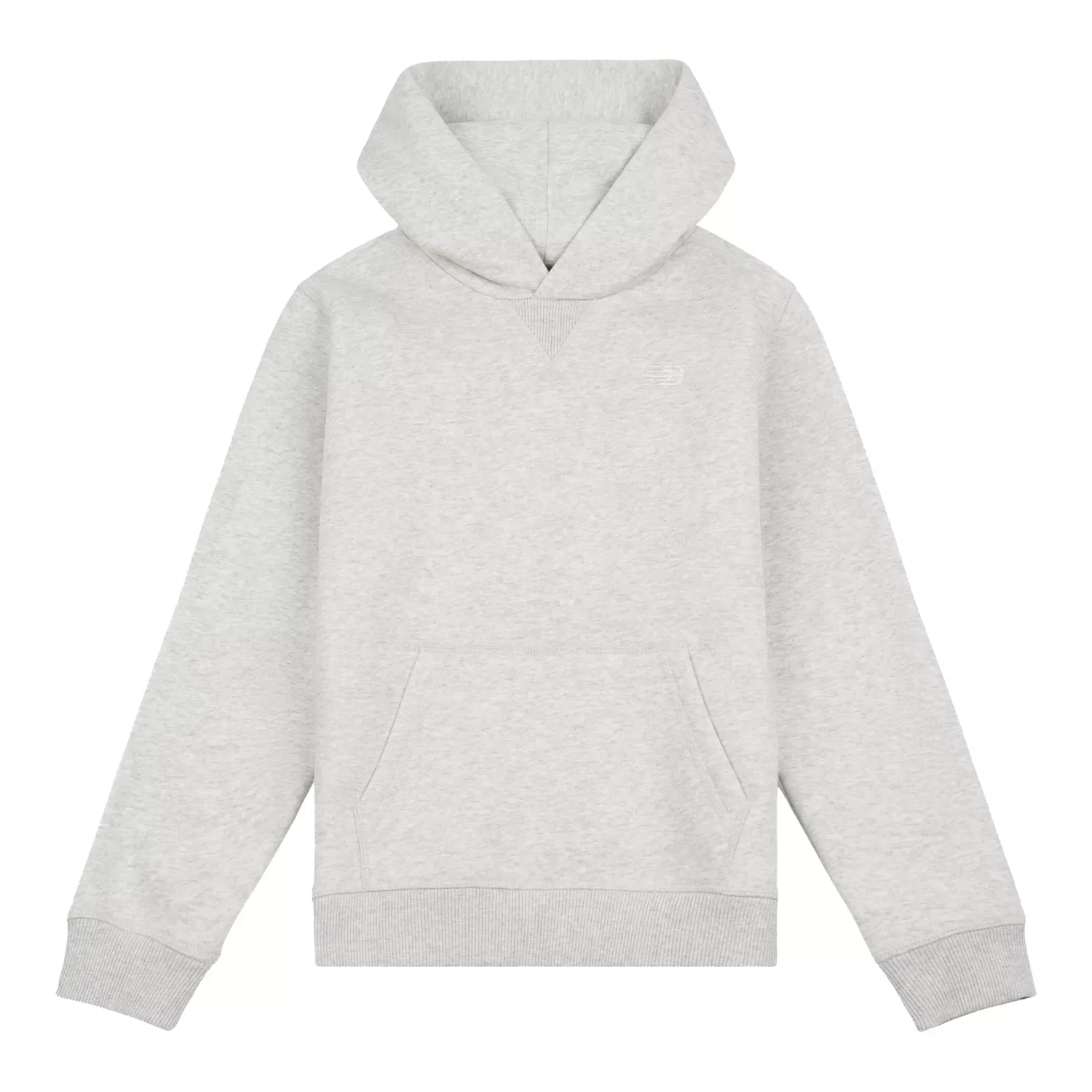 Детское худи с капюшоном из флиса Brush Back Small Logo New Balance, Ash Heather With Grey