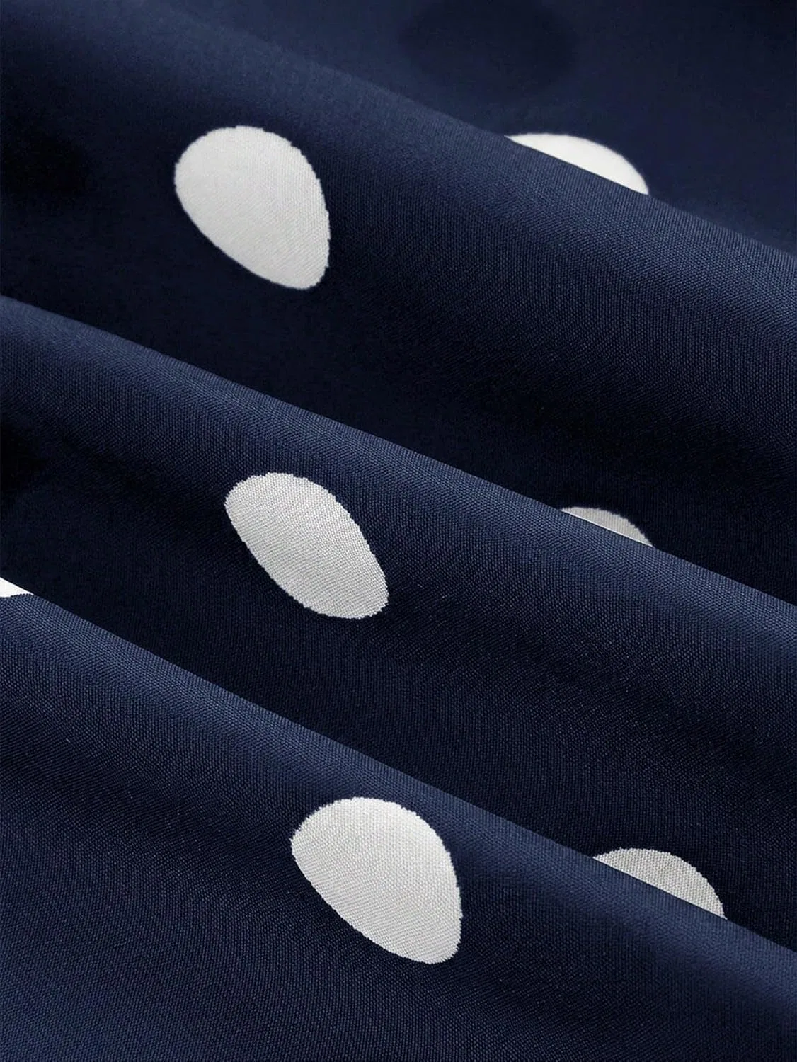 Женское летнее платье миди с горошком, Navy Blue — фото 4