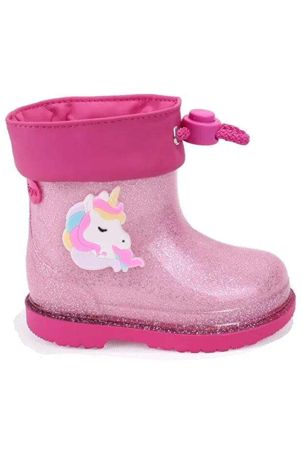 Детские резиновые сапоги для девочек с принтом Bimbi Unicornio Igor, Pink — фото 2