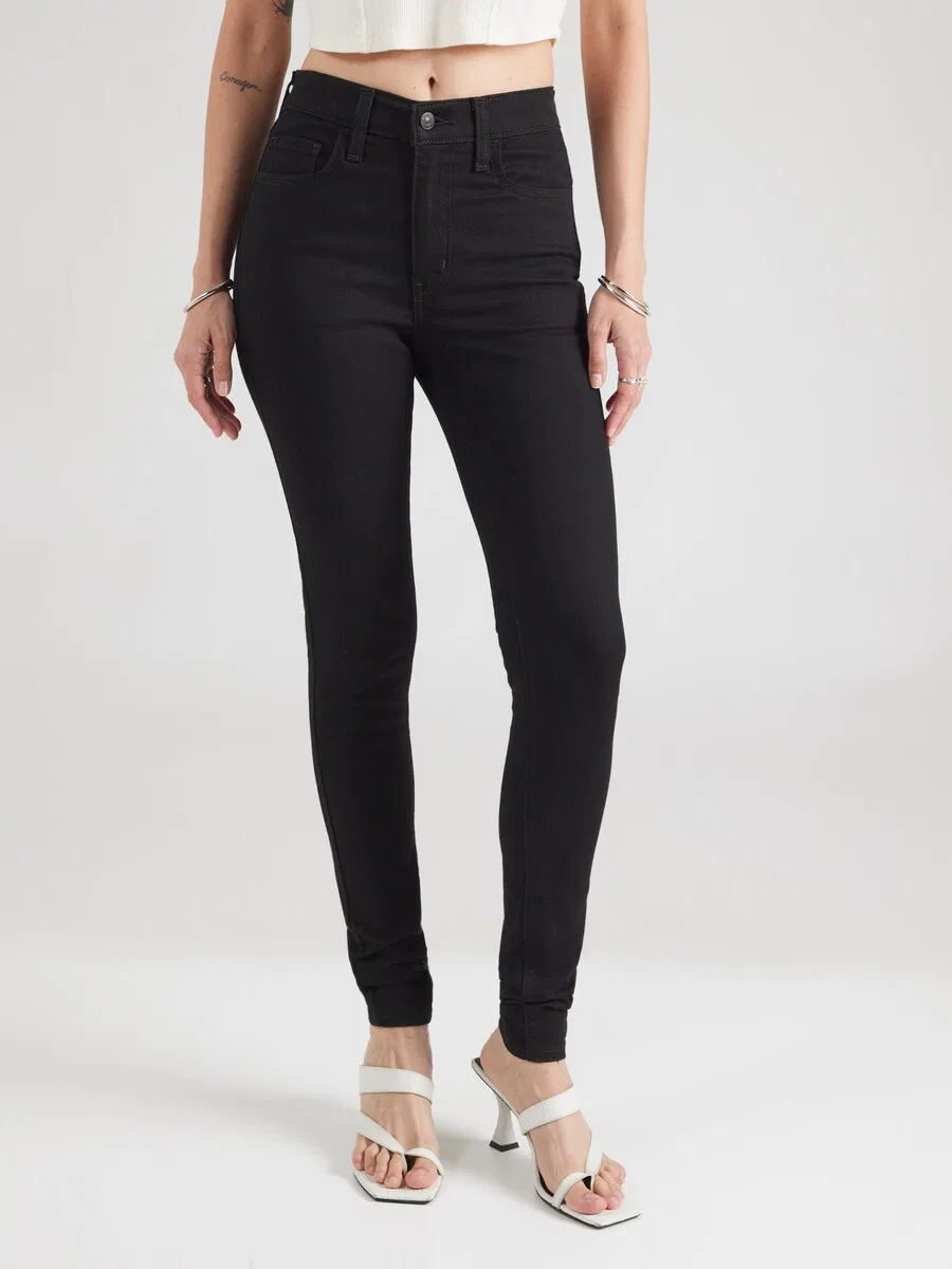 Джинсы LEVI'S Skinny Jeans '720 HIRISE SUPER SKINNY' черного цвета — фото 2