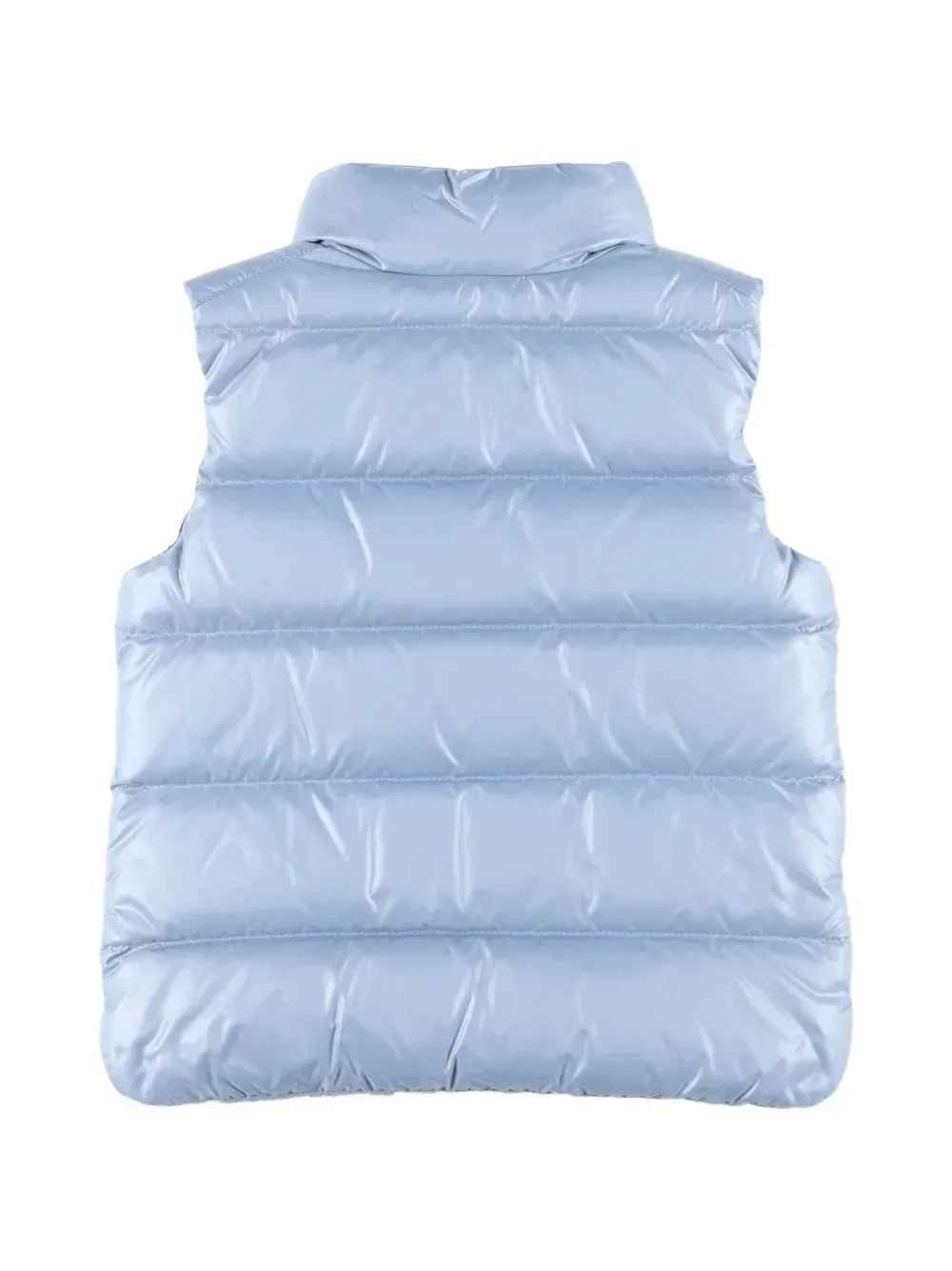 Стеганый жилет Moncler Enfant Bernard с нашивкой-логотипом, синий — фото 2