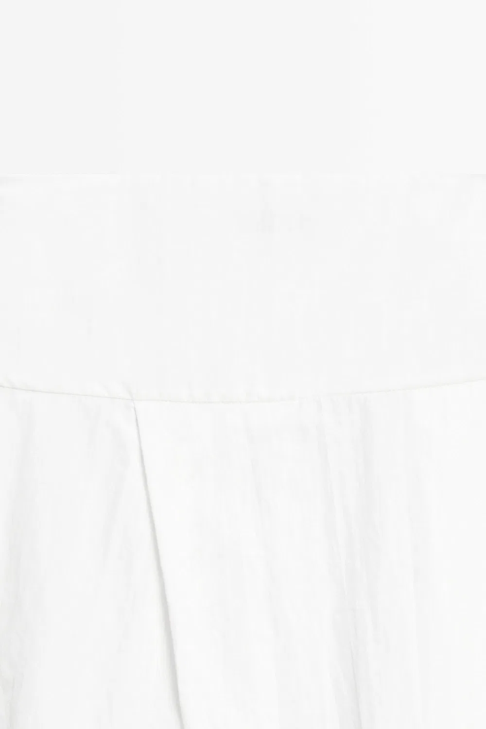 Элегантная юбка миди Massimo Dutti с кокеткой и складками, белый — фото 4