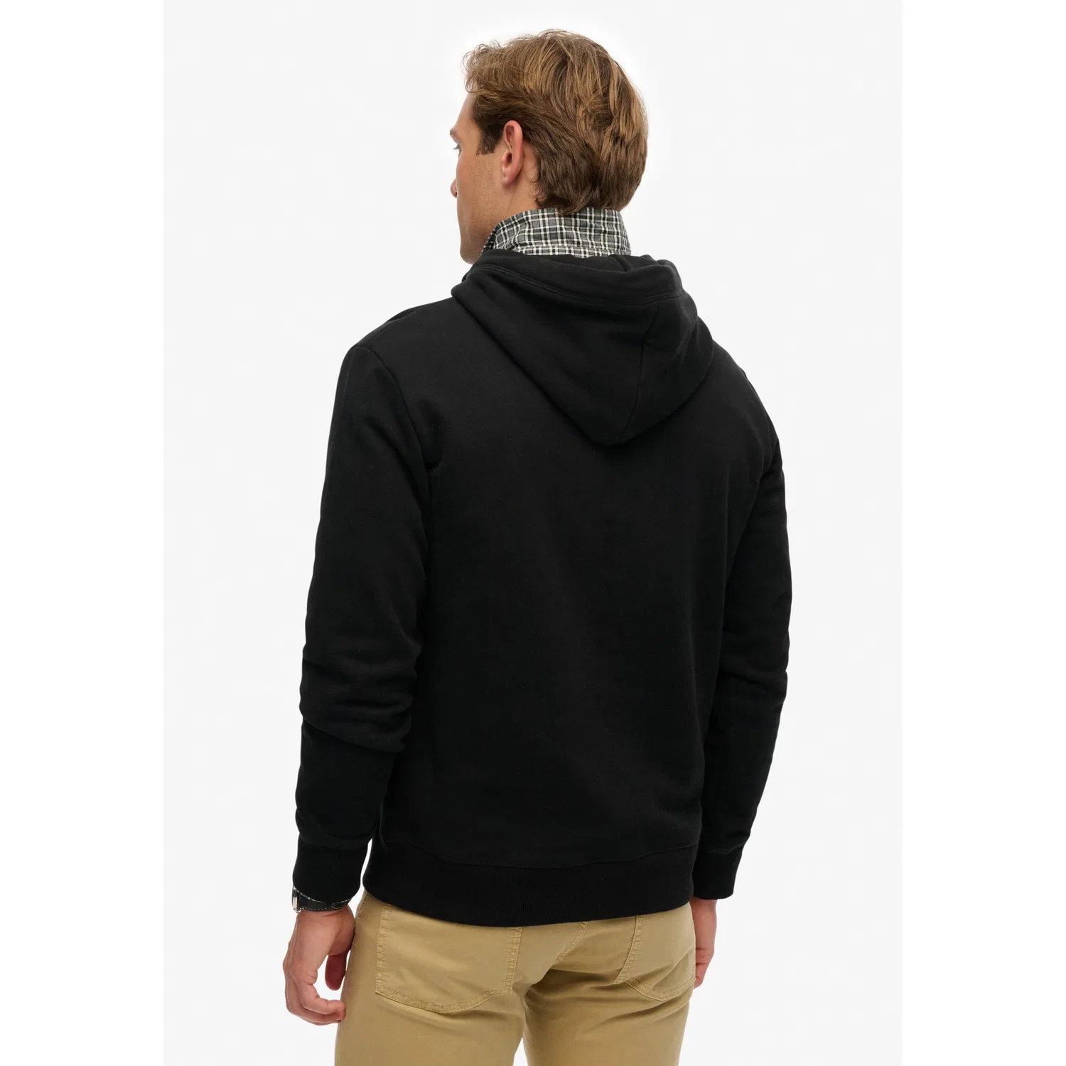 Мужской худи с капюшоном с логотипом Superdry, Black — фото 2
