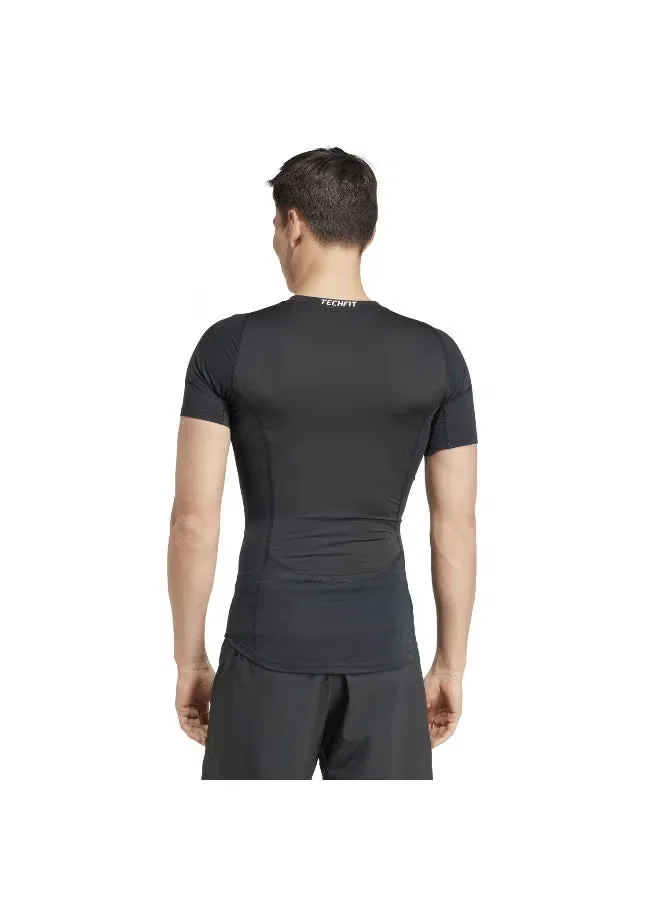 Футболка компрессионная с коротким рукавом Techfit Adidas, черный — фото 4