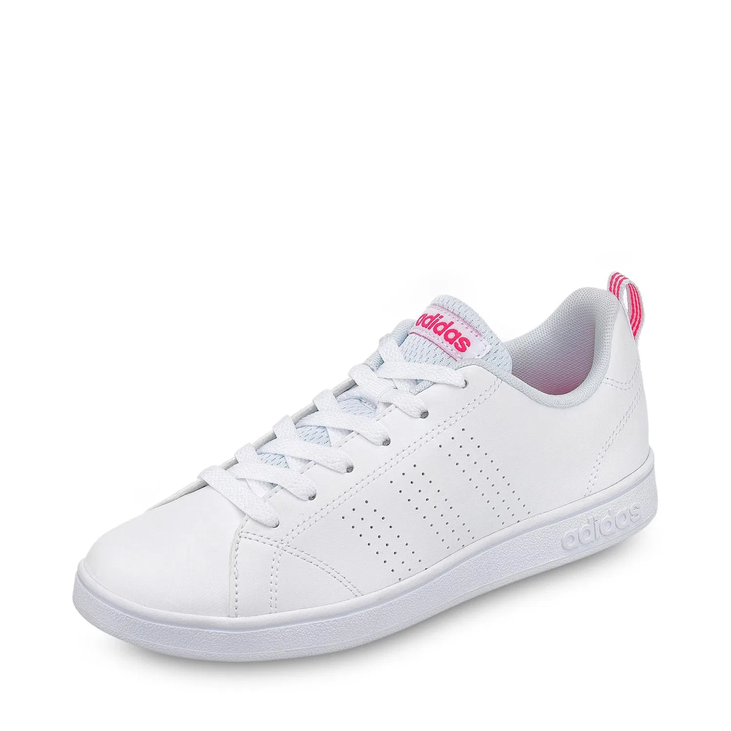 Детские кроссовки для мальчиков с перфорированными полосками Vs Advantage Cl K Adidas, White Pink