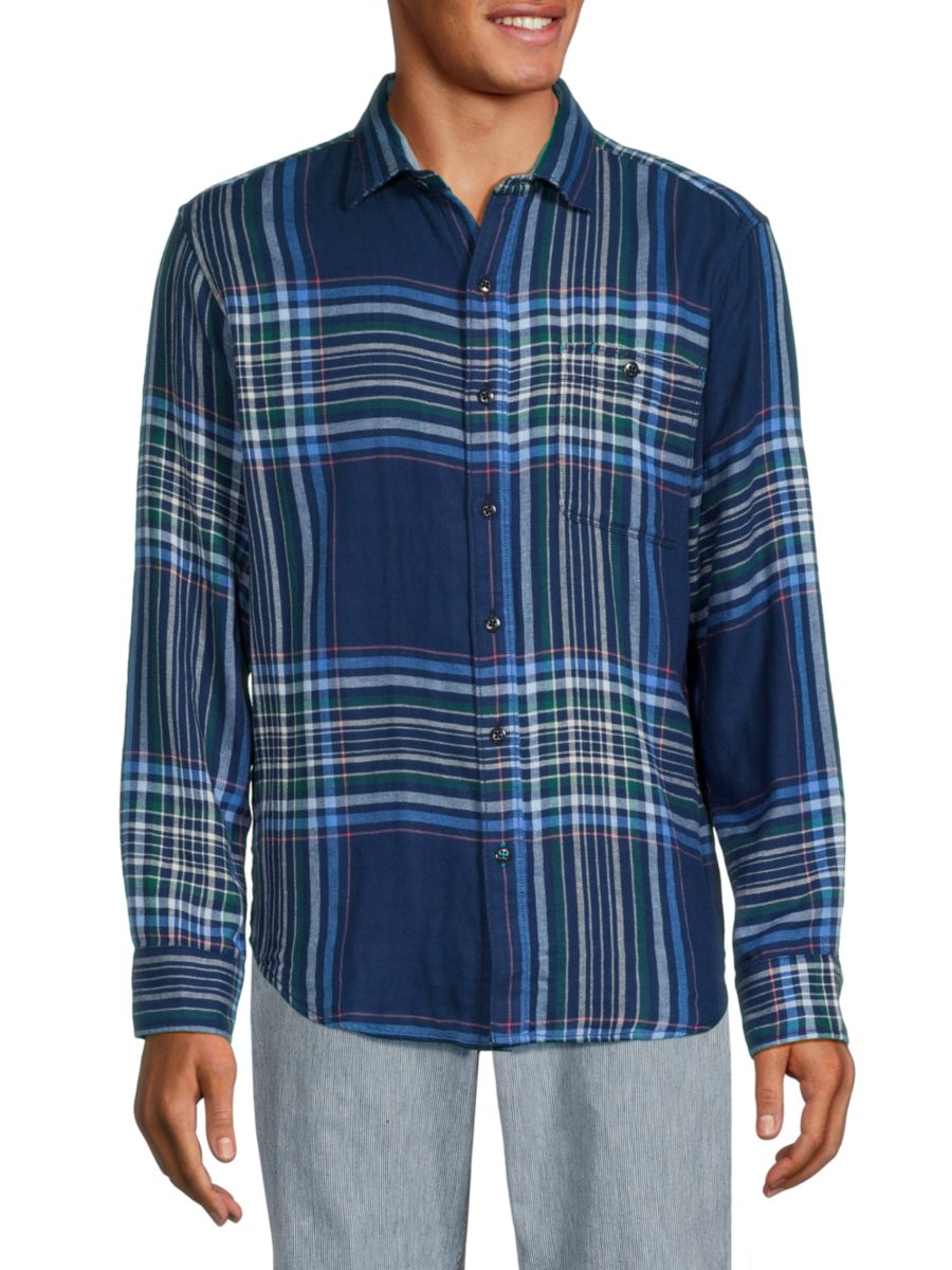 

Рубашка из фланели Perfect Duo в клетку Tommy Bahama, цвет Coastline