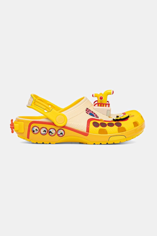 Классические шлепанцы Beatles желтые с закрытым носком Crocs, желтый — фото 2