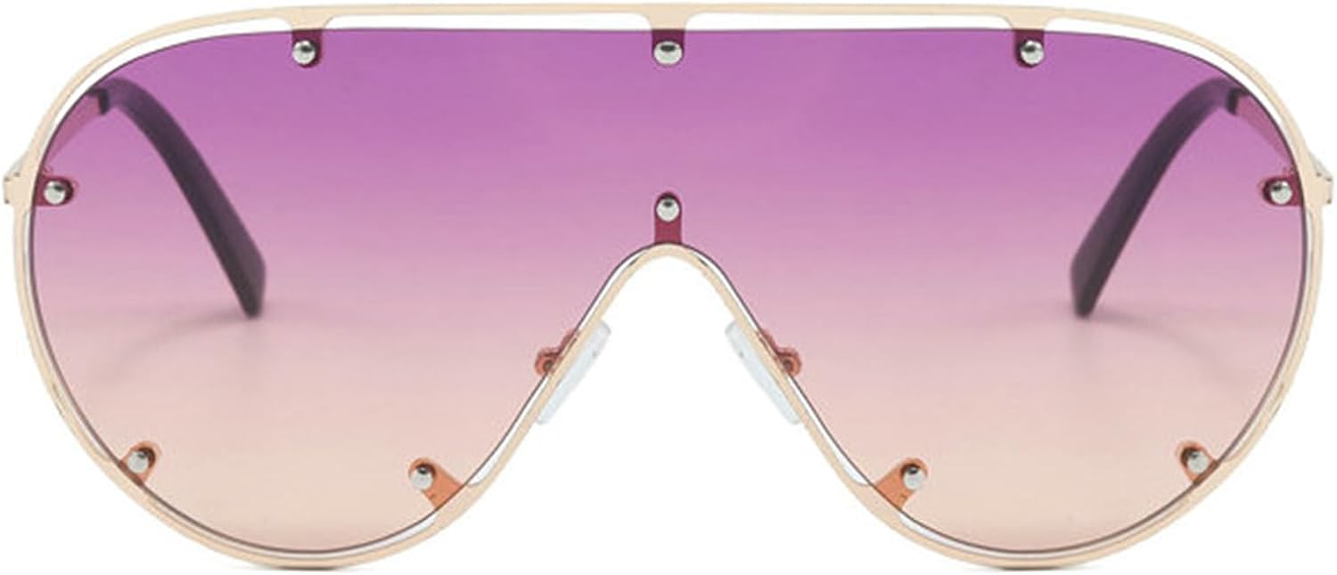 

Хелена Популярные модные большие солнцезащитные очки-пилот для женщин, солнцезащитные очки UV400 в стиле ретро с заклепками и градиентом, мужские солнцезащитные очки-щит helena, C4