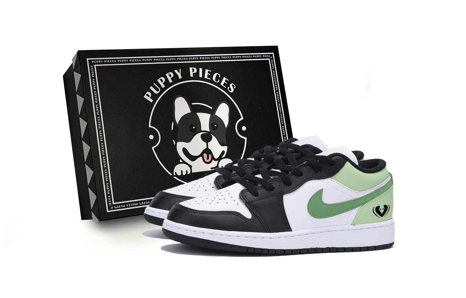 

Баскетбольные кроссовки Air 1 Small Dog Fragment Special Shoe Box Snake Year Low-Top Vintage, мужские, черные Jordan, Black