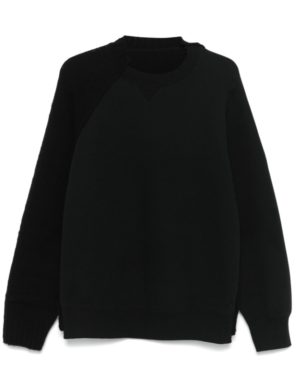 

Sacai толстовка с трикотажными вставками, черный