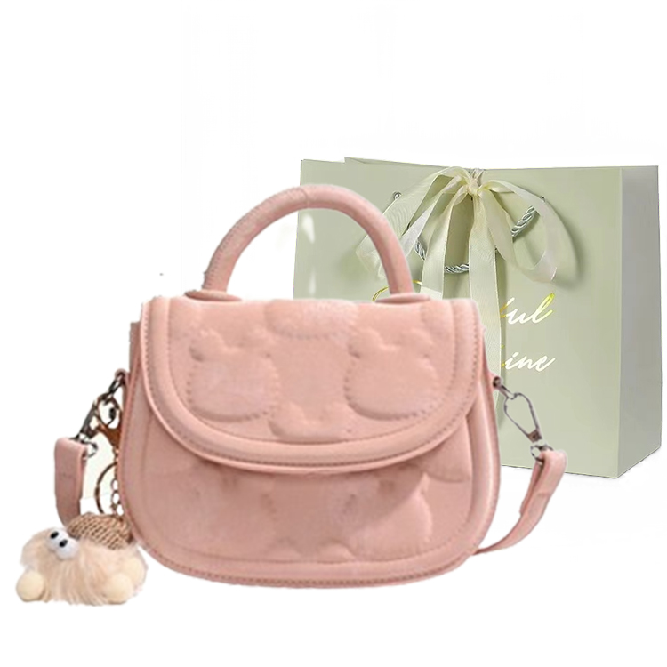 

JIANGLIDA Седловая сумка через плечо, Pink+Charm+White Shopping Bag