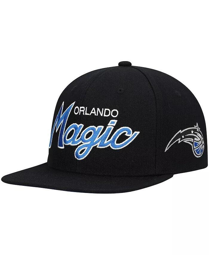 

Мужская черная кепка Orlando Magic Hardwood Classics Script 2.0 Snapback Mitchell & Ness