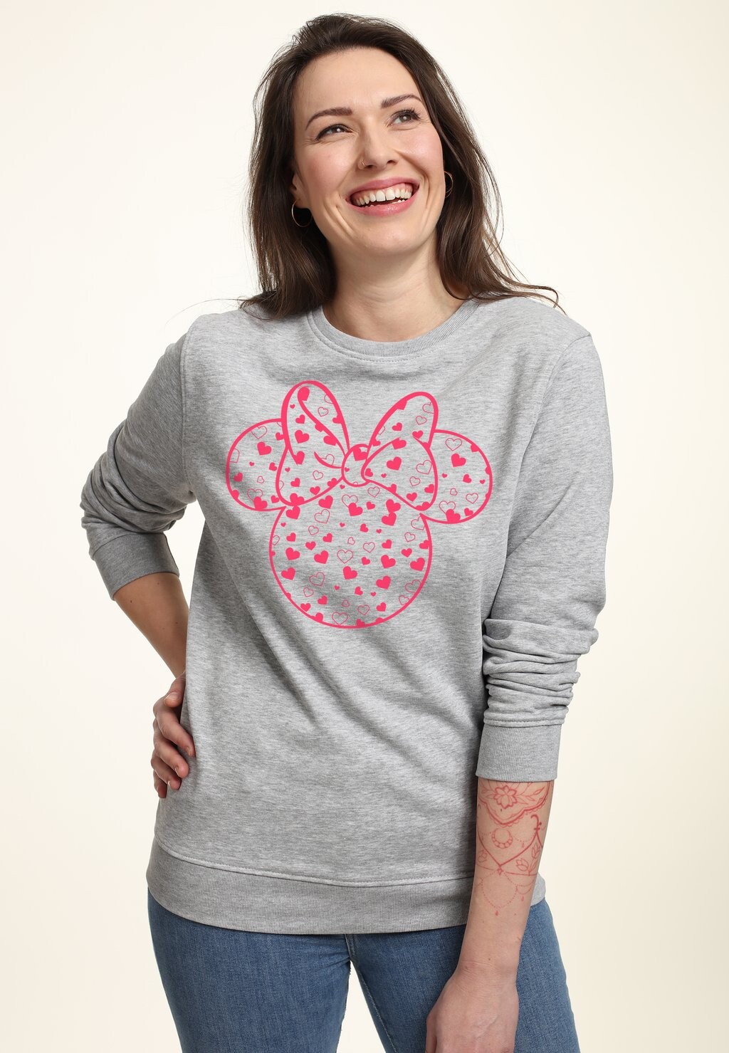 

Толстовка DISNEY CLASSIC MICKEY MINNIE HEARTS FILL Disney, цвет Mottled Light Grey