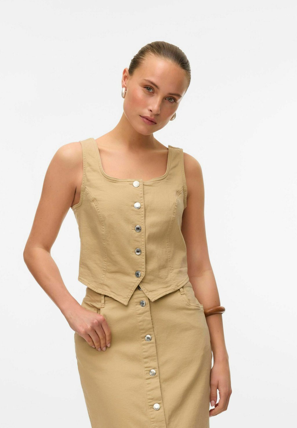 

Блуза VMWILD - Top Vero Moda, бежевый
