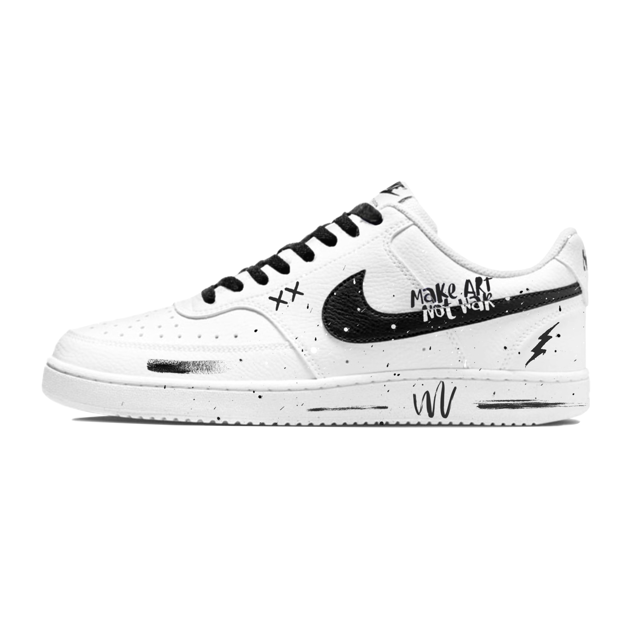 

Nike Кроссовки для скейтбординга Court Vision 1 Low Top, мужские, черно-белые
