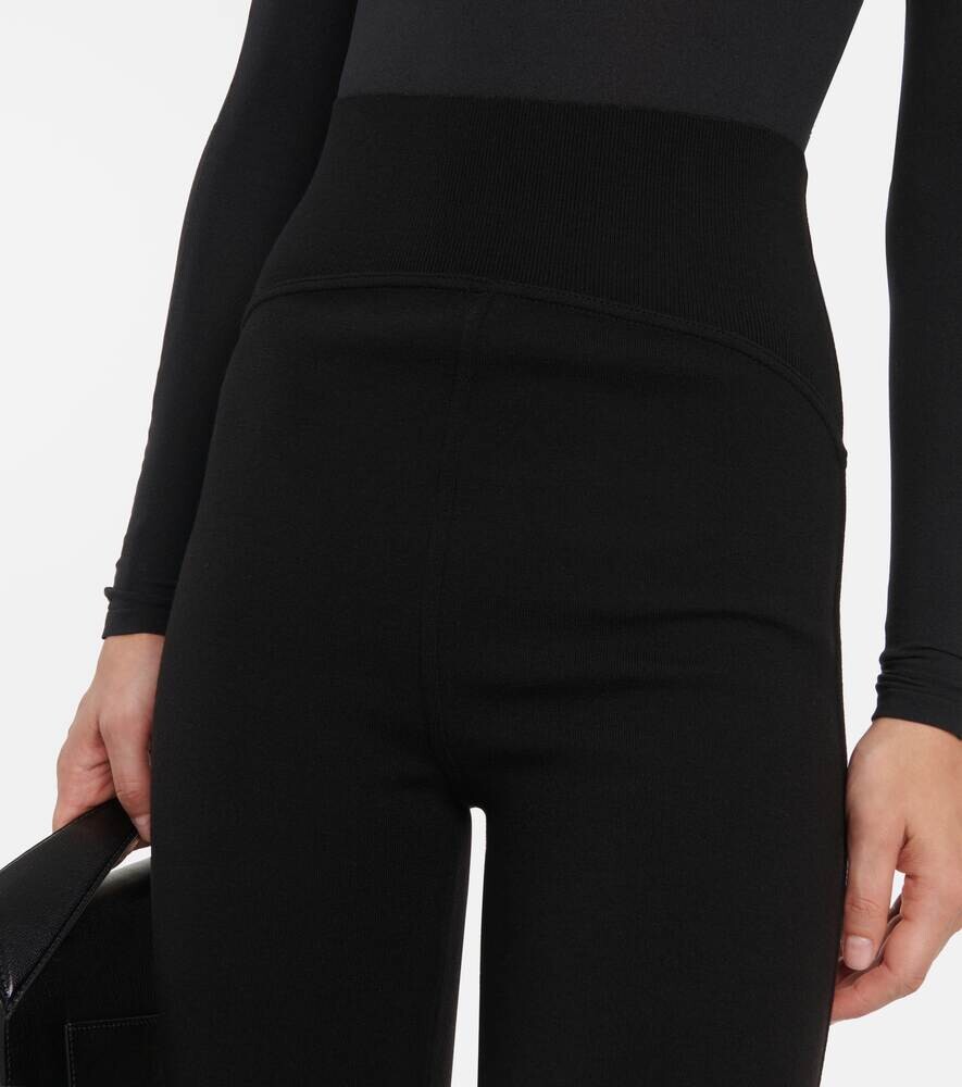 Леггинсы из смесовой шерсти с высокой посадкой ALAÏA, черный — фото 4