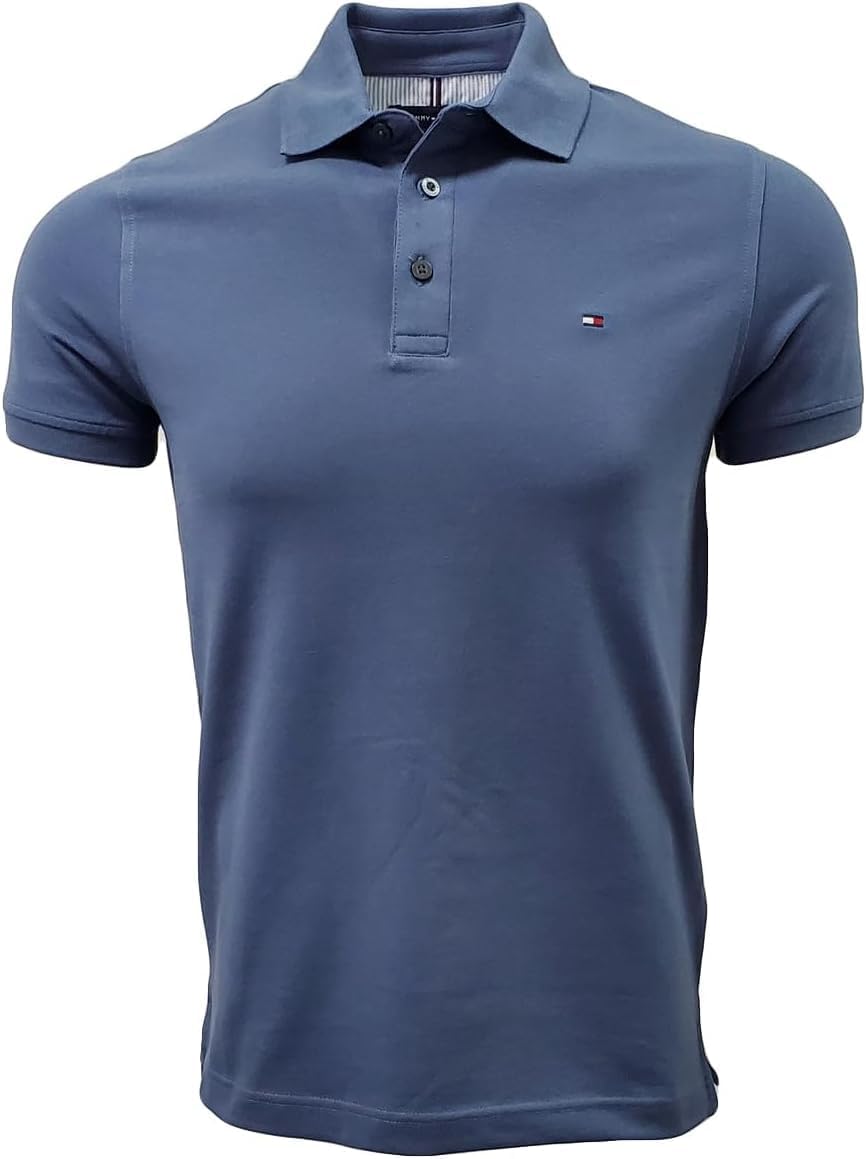 

Мужское классическое поло Tommy Hilfiger, Slate Blue, Синий, Мужское классическое поло Tommy Hilfiger, Slate Blue