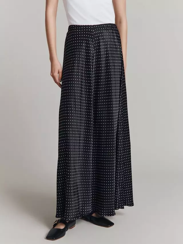 

Юбка Ghost Adrianna Polka Dot Maxi, цвет black/ivory