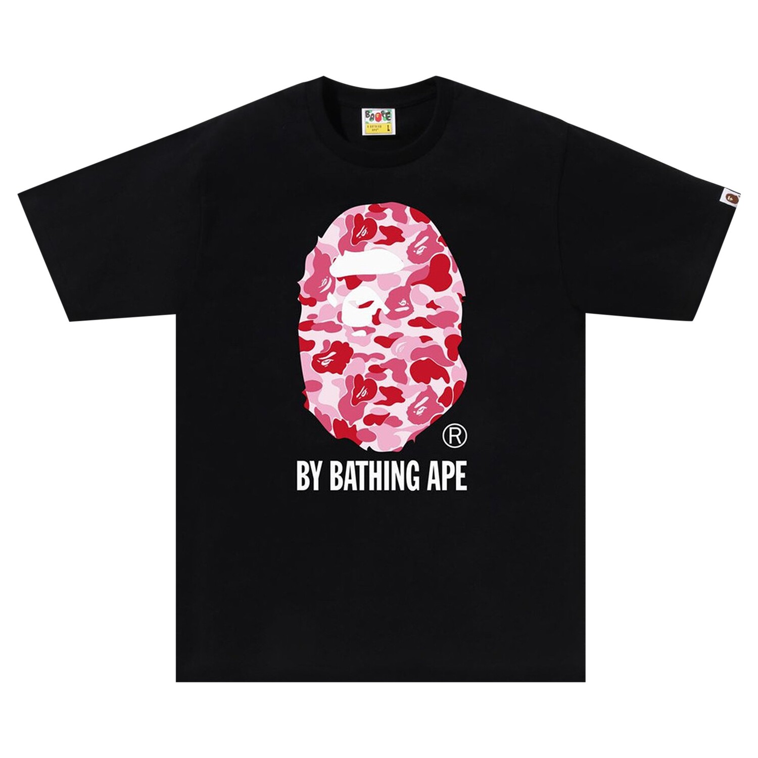 

Футболка BAPE ABC Camo By Bathing Ape, цвет черный/розовый