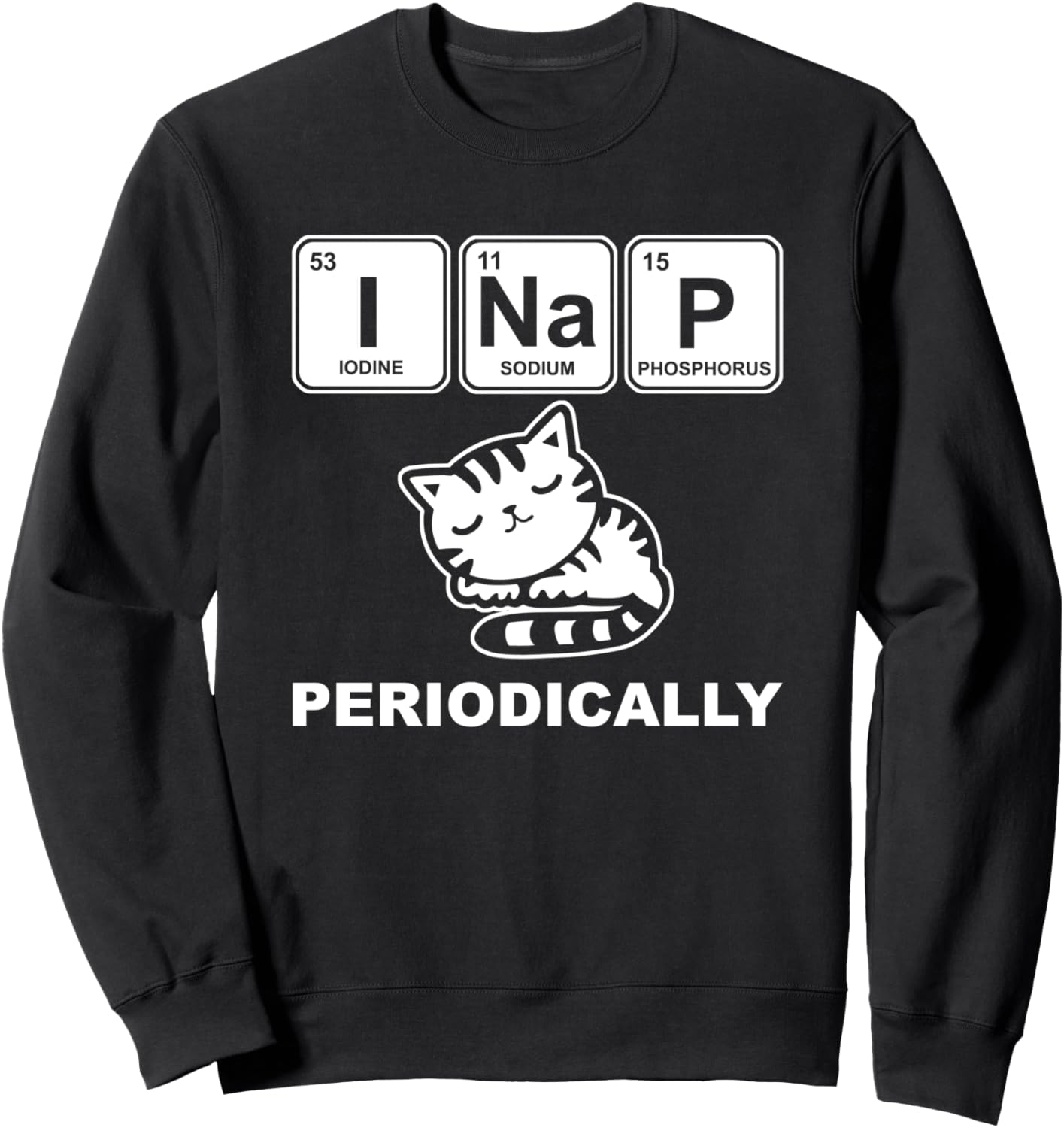 

Забавная толстовка с изображением ленивого кота и надписью «Я периодически сплю», черная Goodtogotees