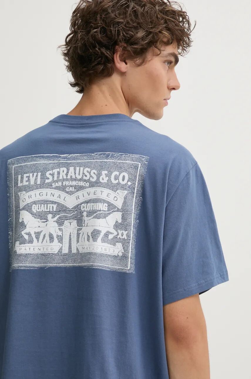 

Хлопковая футболка Levi's, синий