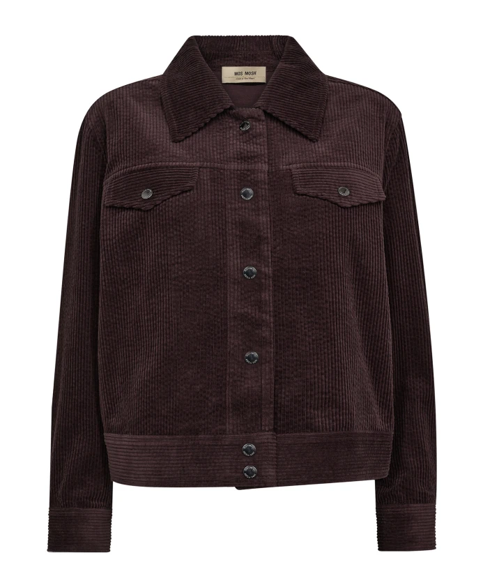 

Бархатный жакет с накладными карманами Mos Mosh, коричневый