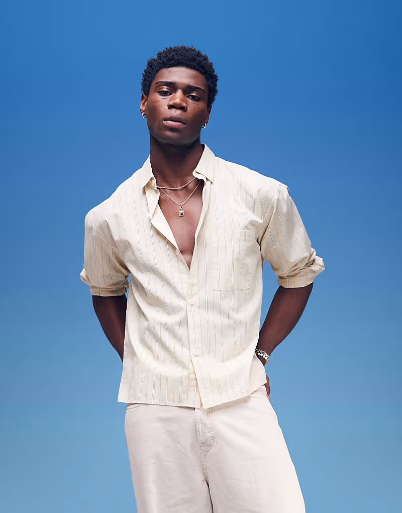 

Рубашка с длинным рукавом Cotton On Hampton в белом цвете Cotton:On