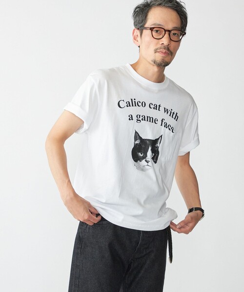 

SHIPS Футболка с карманом в виде кошки, Regency Works, белый