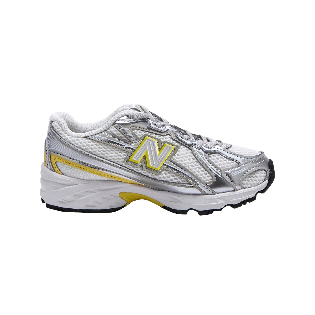 Кроссовки беговые 740 New Balance серебристо-серые/лимонно-желтые — фото 3