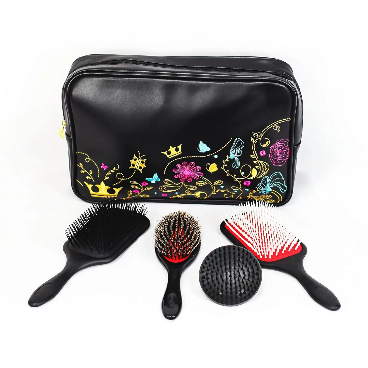 Набор для укладки волос Denman Signature Styling Set - идеальный подарочный набор щеток для распутывания, укладки и разглаживания волос., Black