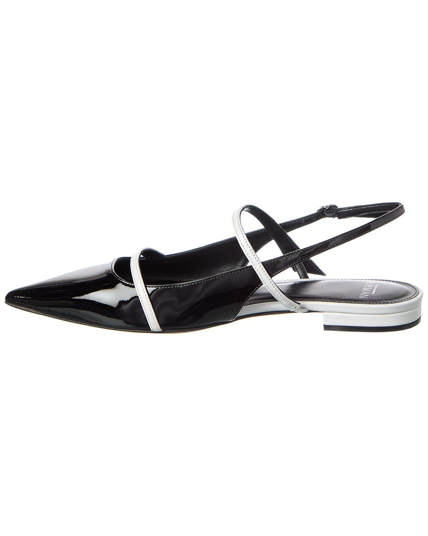 Туфли-лодочки Alexandre Birman Tita Patent Slingback Flat, белый — фото 2