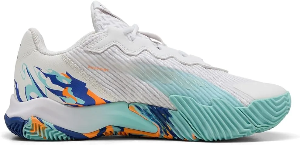 Теннисные кроссовки PUMA Nova Elite унисекс, белый/черный/синий — фото 3