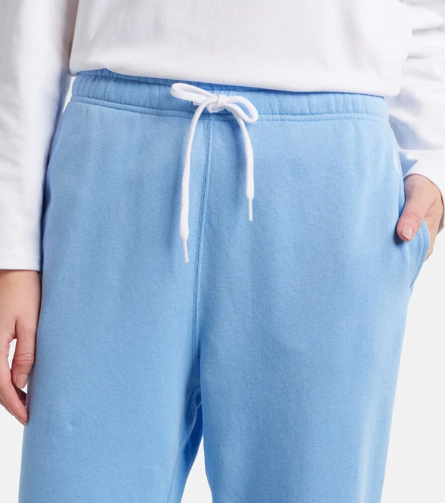 Спортивные штаны из хлопкового флиса Polo Ralph Lauren, синий — фото 4