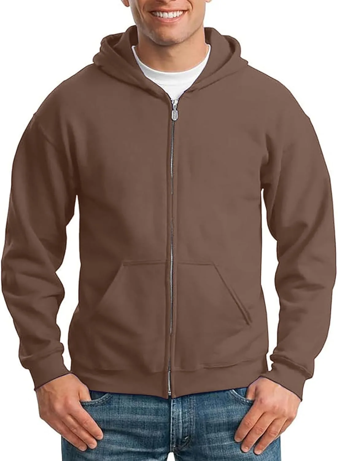 

Мужская худи с капюшоном и карманами Casual Zip Up Slim Fit