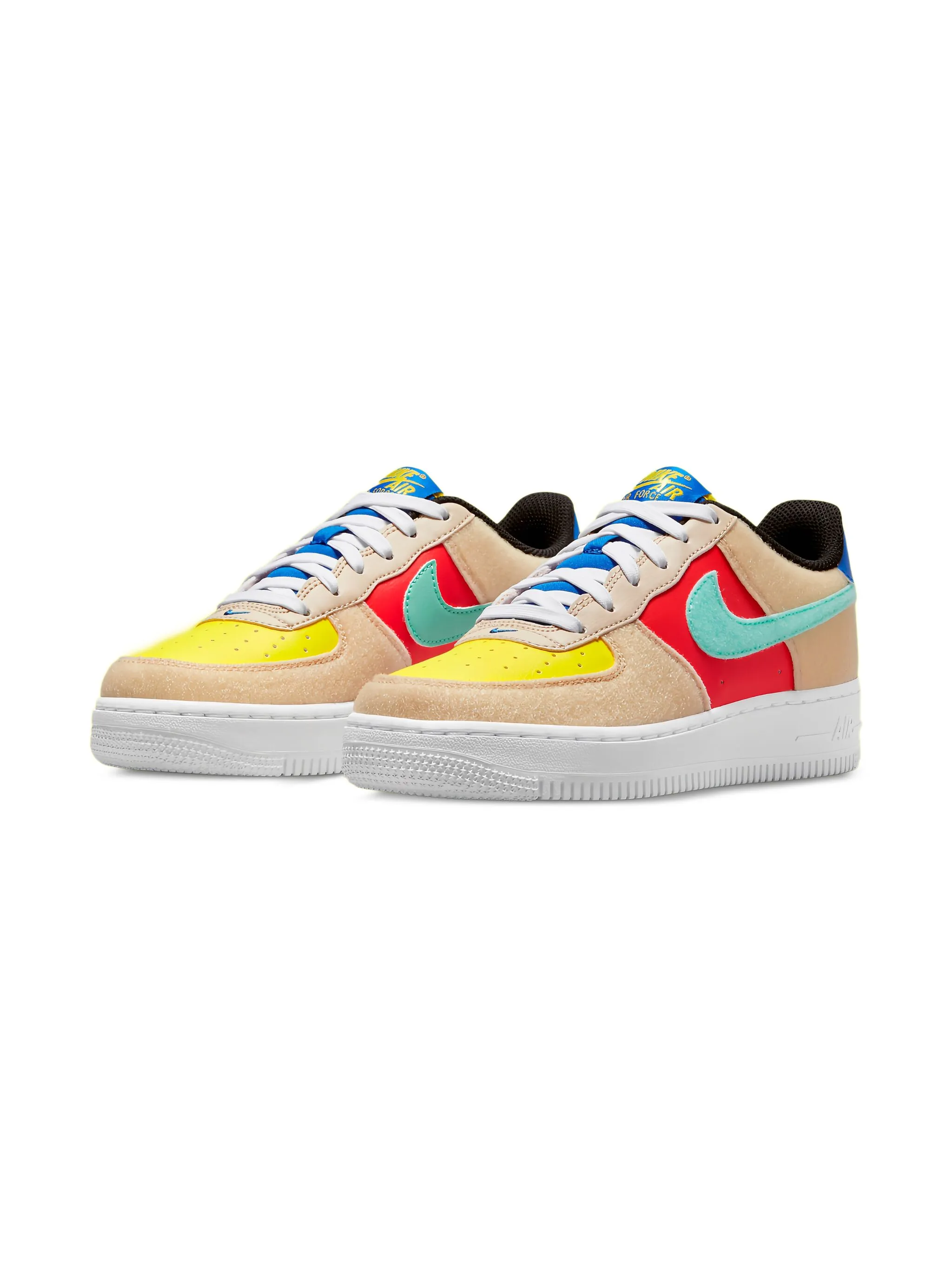 Кроссовки Air Force 1 Sanddrift/Emerald Rise Nike Kids, бежевый — фото 2