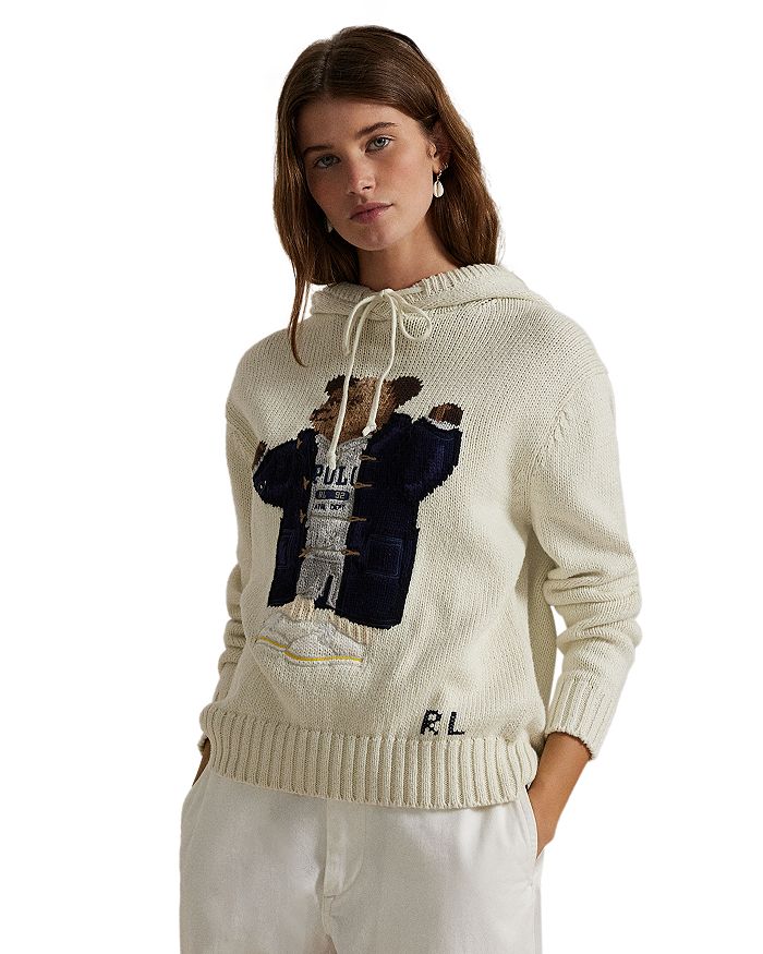 

Пуловер с капюшоном и принтом Polo Bear Ralph Lauren, белый