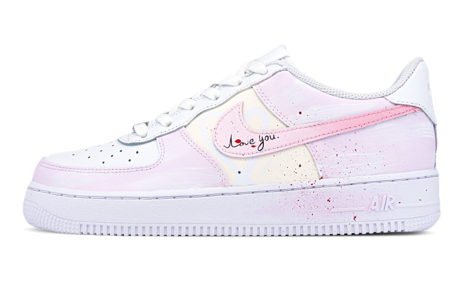 

Кроссовки Nike Air Force 1 Skateboarding Shoes Women's Low-top White, розовый