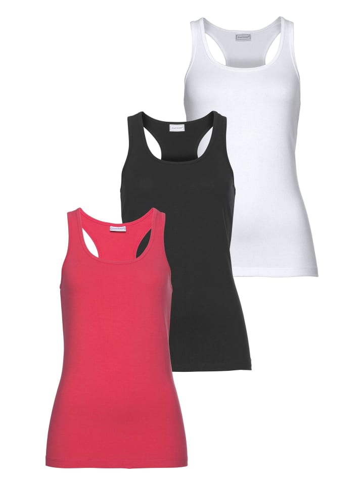 

Майка черного, кораллового и белого цветов Eastwind