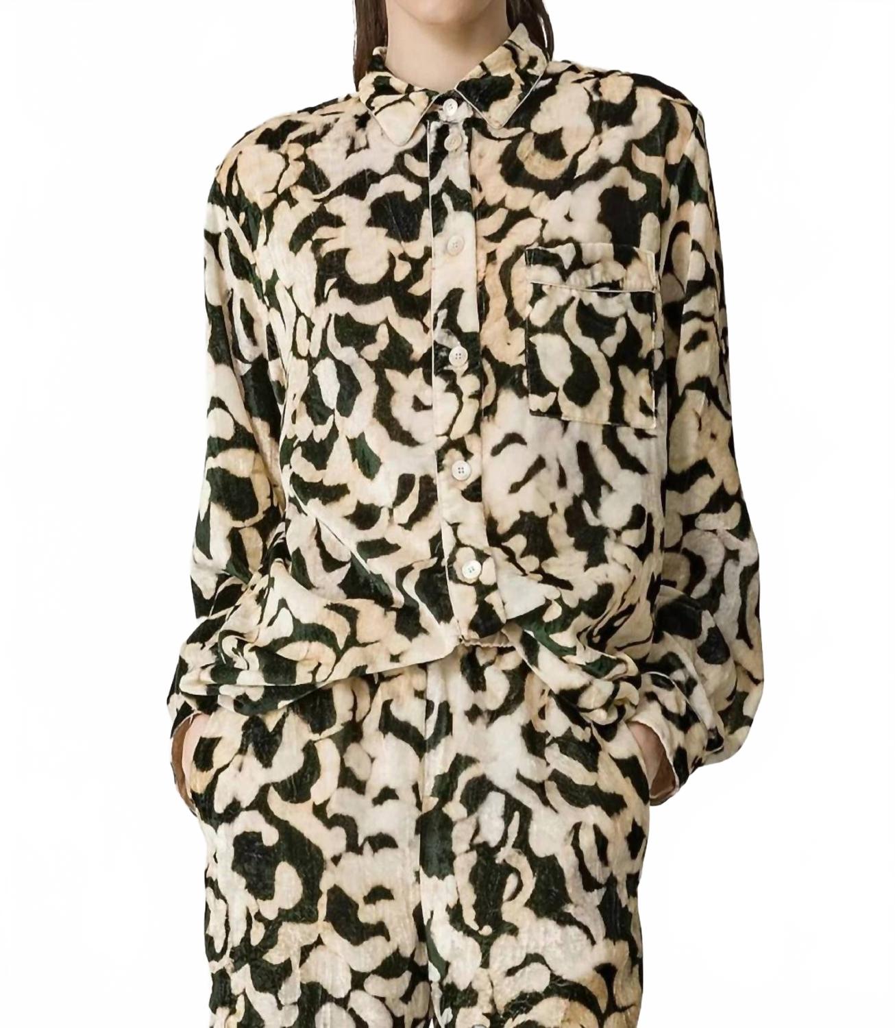 

Forte forte Рубашка Velvet Rose Alchemy, окрашенная чернилами