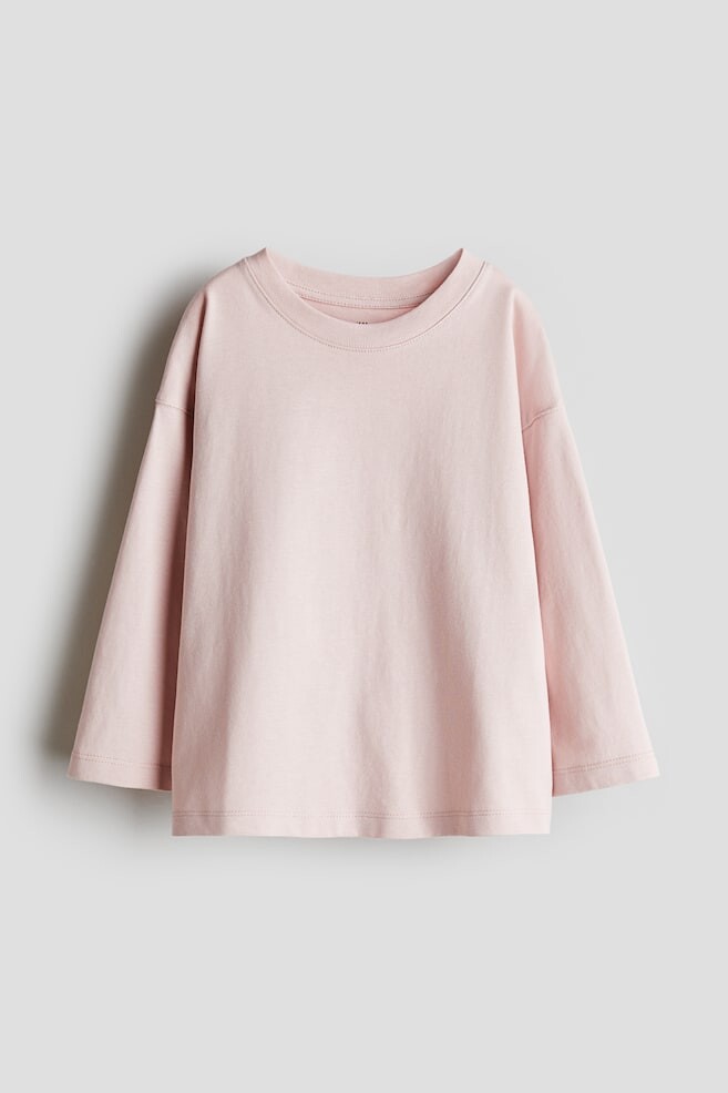 

Рубашка оверсайз из джерси H&M, розовый