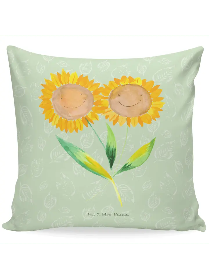 

Подушка Mr & Mrs Panda 40x40 Blume Sonnenblume, цвет blattgrün