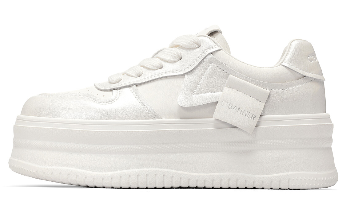 

Кроссовки C°BANNER Skateboarding Shoes Women's Low-top, белый/черный