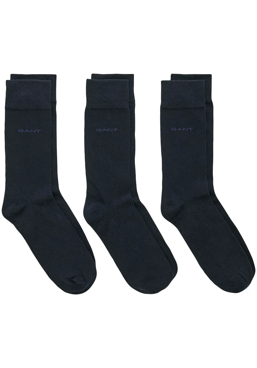 

Базовые носки Gant "SOFT COTTON SOCKS 3-PACK" (в упаковке 3 пары, 3 шт.), с логотипом на щиколотке, цвет морской волны
