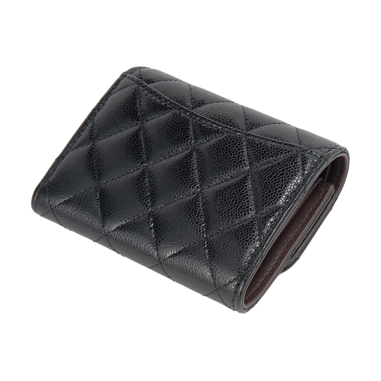 CHANEL Классический маленький кошелёк-книжка чёрный AP0229 — фото 3