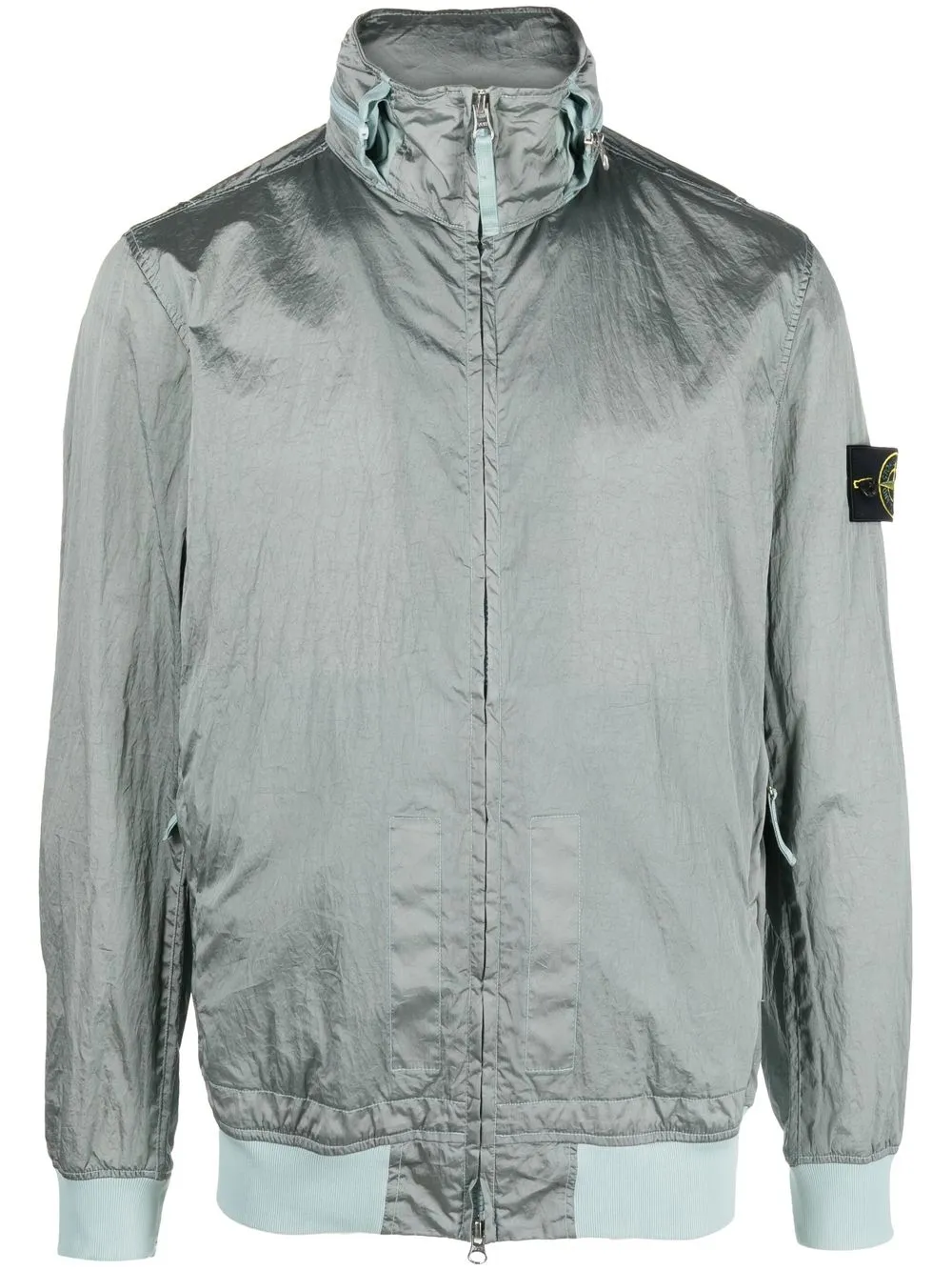 

Бомбер с нашивкой Compass Stone Island, серый