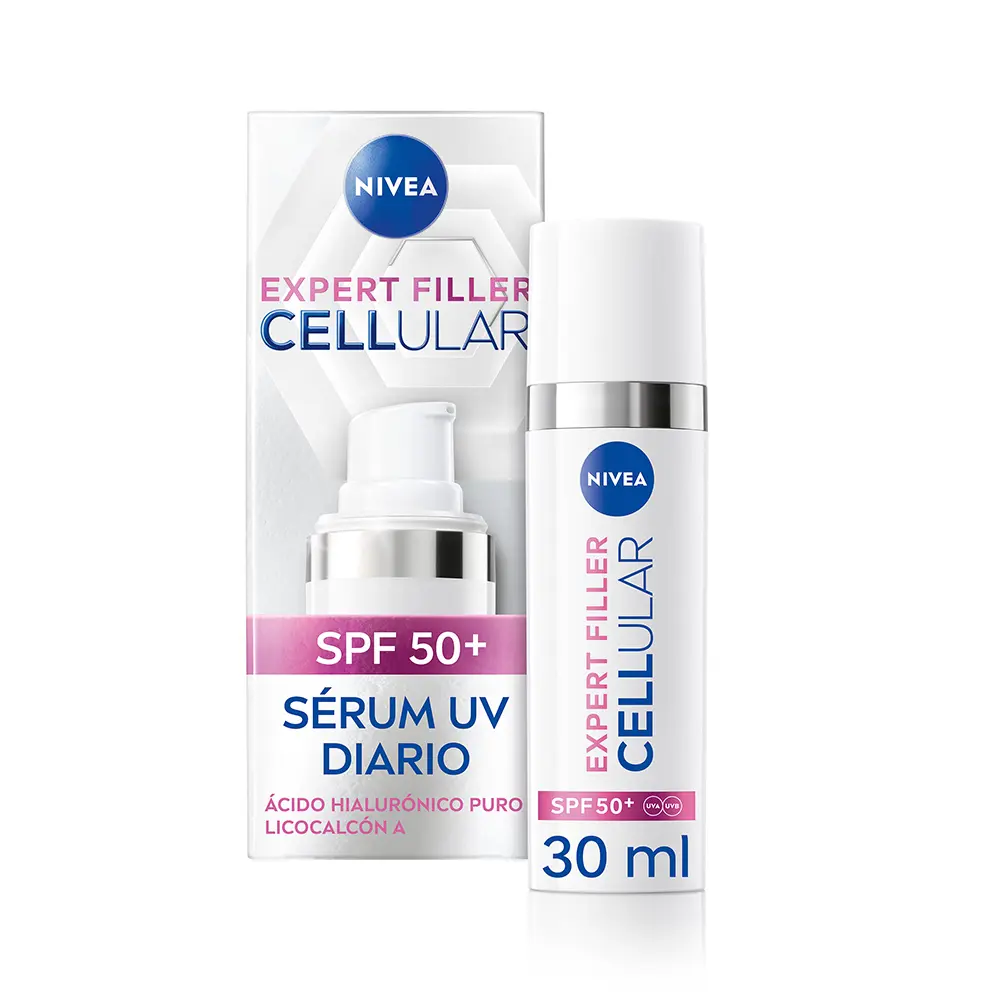 Солнцезащитный крем Expert filler cellular sérum uv diario spf50+ Nivea, 30 мл. — фото 2