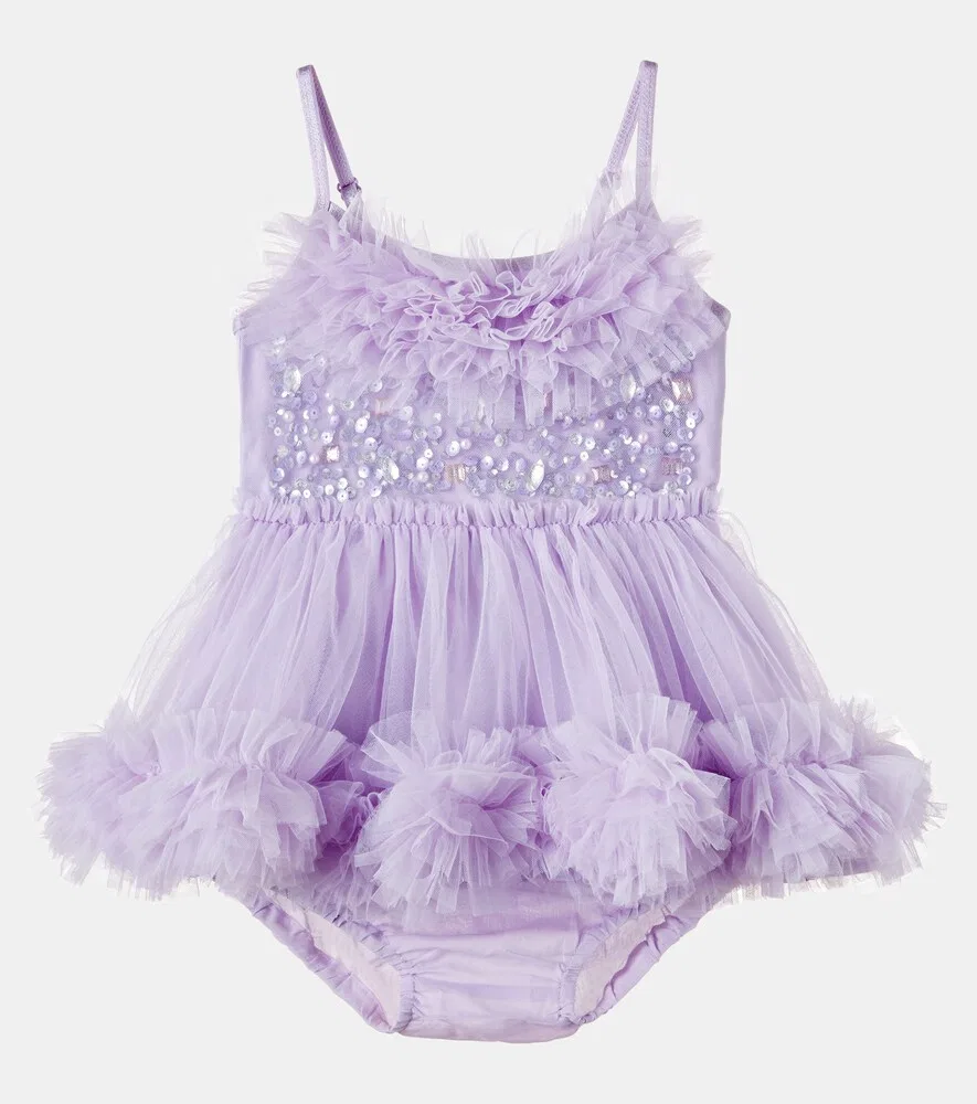 Комплект Baby Celestial Shine: платье и трусики Tutu Du Monde, фиолетовый — фото 2
