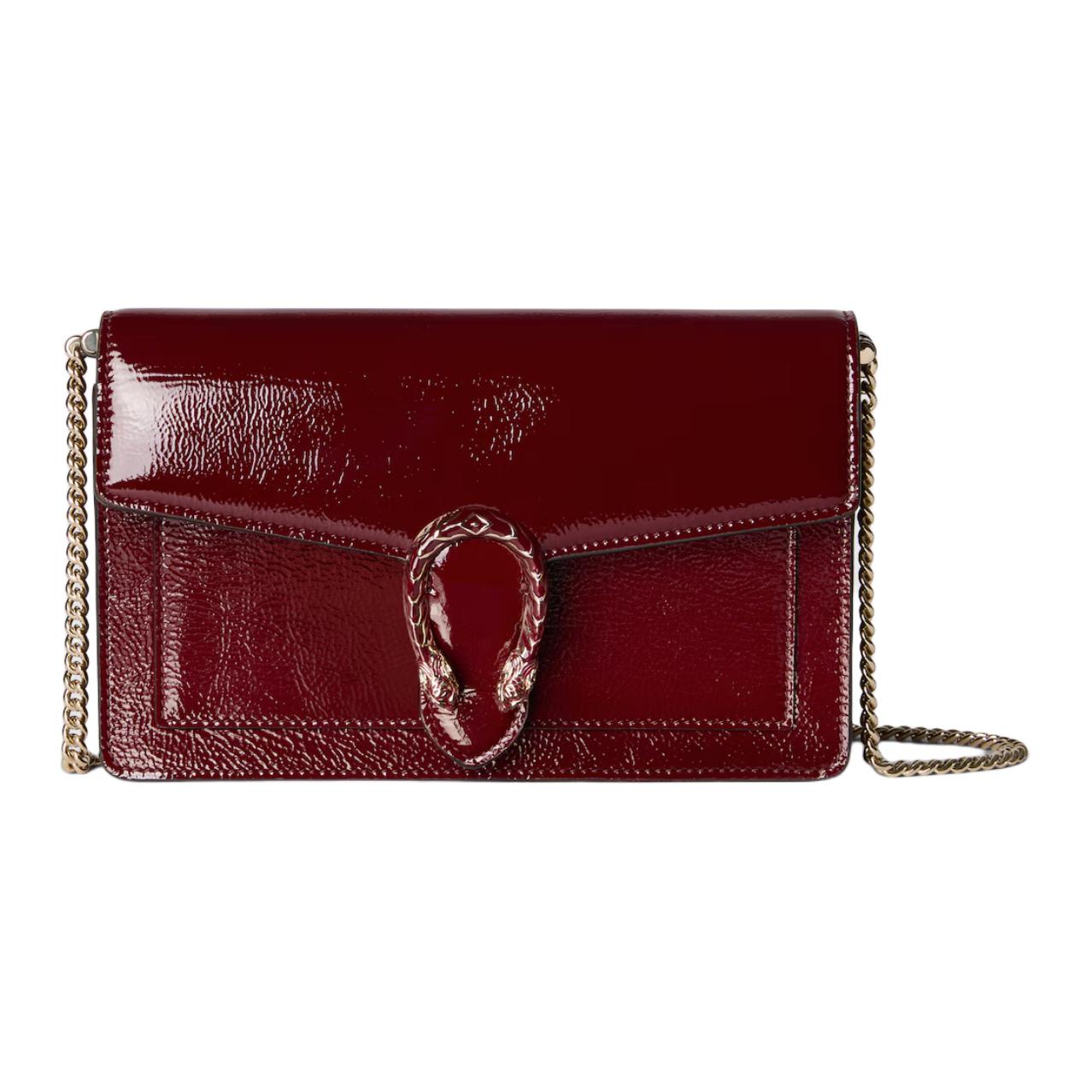 

GUCCI Кожаная женская сумка через плечо Дионисус красная