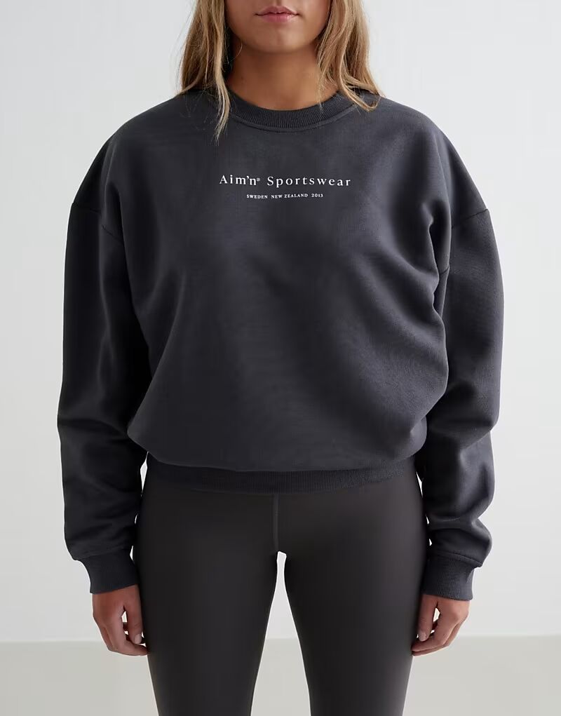 

Толстовка Aim'n Shadow grey serif серого цвета